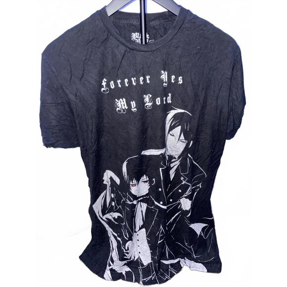 2021 BLACK BUTLER T SHIRT MENS SIZE LARGE  BLACK ANIME - Picture 1 of 3